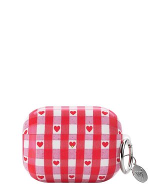 Red Gingham Hearts AirPods