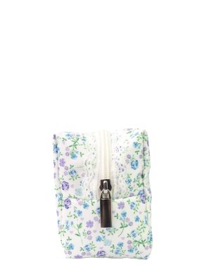 Lilac and Blue Floral Perfect Pouch