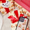 Oh Deer and Red Gingham Hearts Gift Wrap - 2 pack