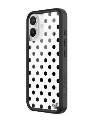 Polka Dot | White and Black iPhone Case