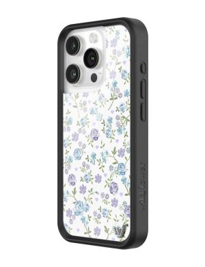 Lilac and Blue Floral iPhone Case