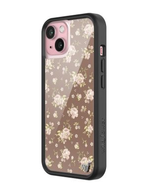 Brown Floral iPhone Case